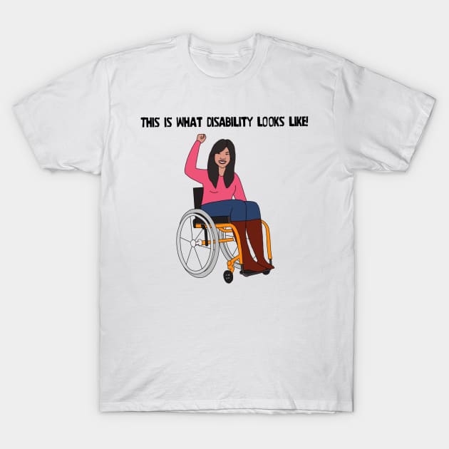 This Is What Disability Looks Like Orange Wheelchair T-Shirt by Dissent Clothing